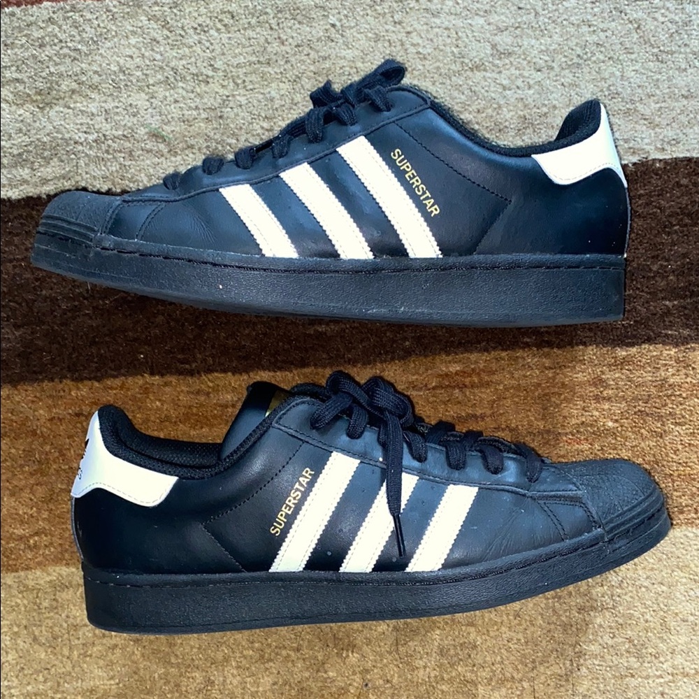 Adidas Superstar Black and White Men's Shoes